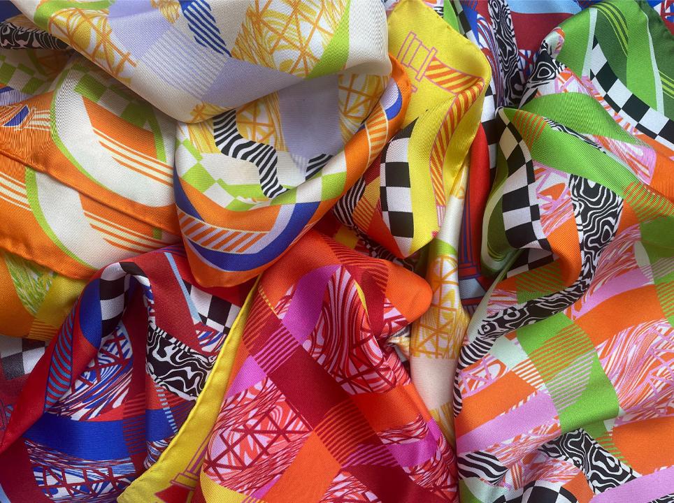 A Silk Scarf for Schloss Hollenegg by Designer Anna Resei An image of the work A Silk Scarf for Schloss Hollenegg by Designer Anna Resei